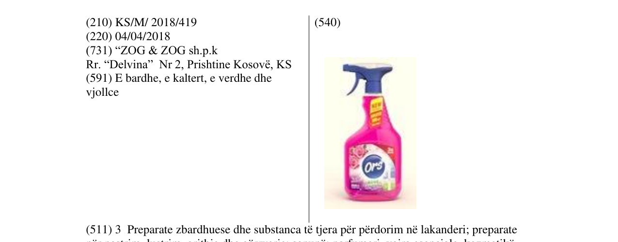 Zëri i markës Ors në buletin