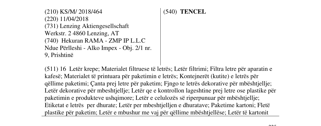 Zëri i markës TENCEL në buletin