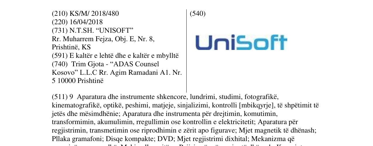 Zëri i markës UniSoft në buletin