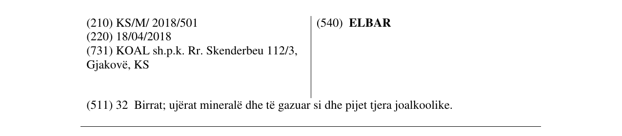 Zëri i markës ELBAR në buletin