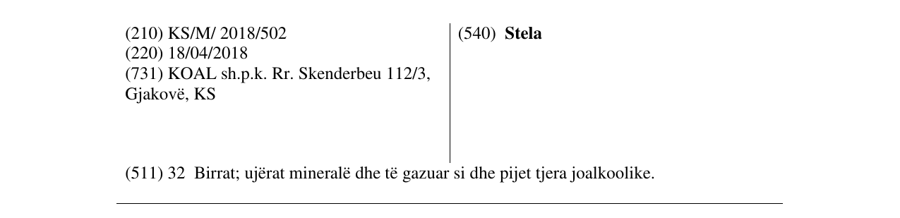 Zëri i markës Stela në buletin