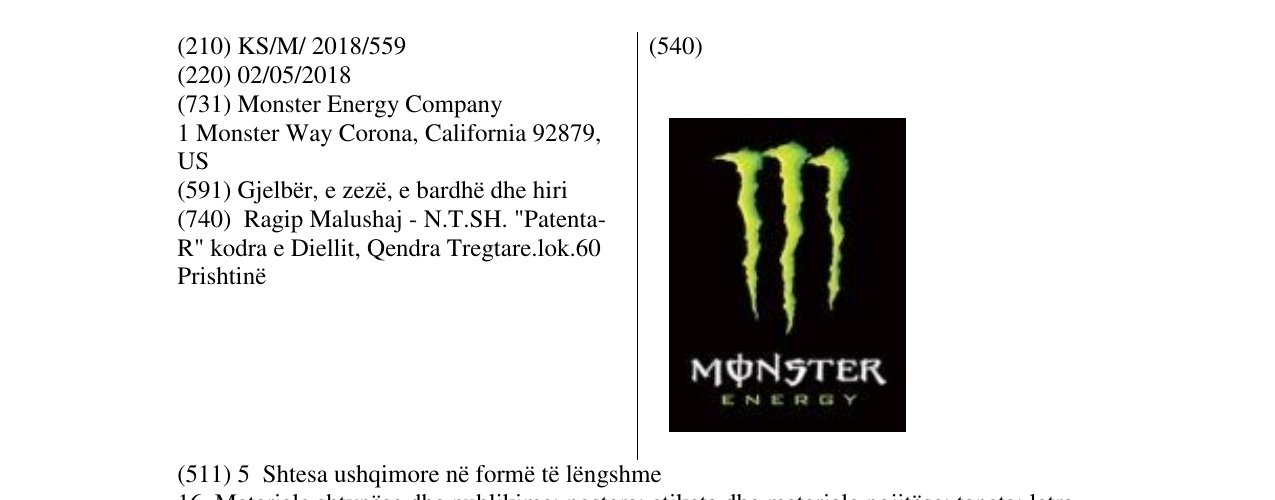Zëri i markës Monster në buletin