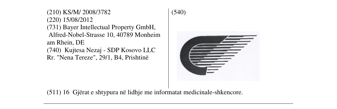 Zëri i markës Markë figurative në buletin