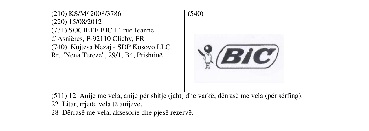 Zëri i markës BiC në buletin