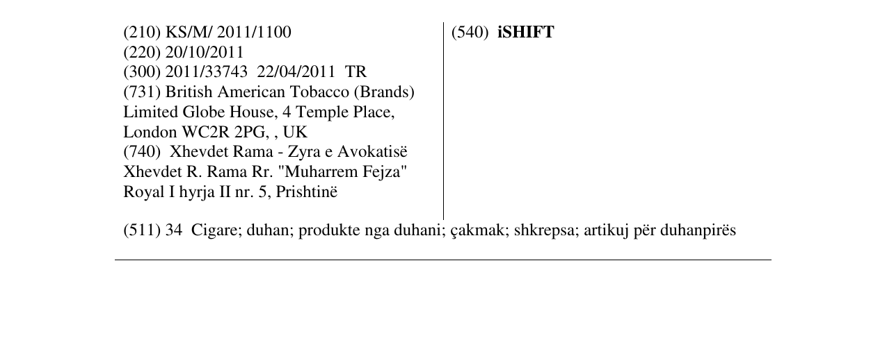 Zëri i markës iSHIFT në buletin