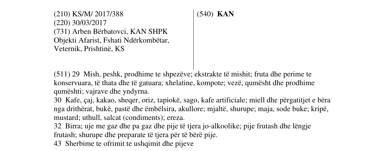 Zëri i markës KAN në buletin