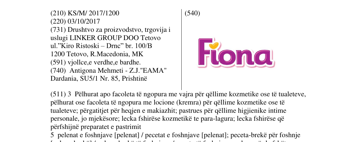 Zëri i markës Markë figurative në buletin