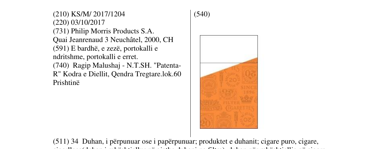 Zëri i markës Markë figurative në buletin