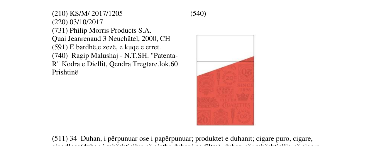 Zëri i markës Markë figurative në buletin