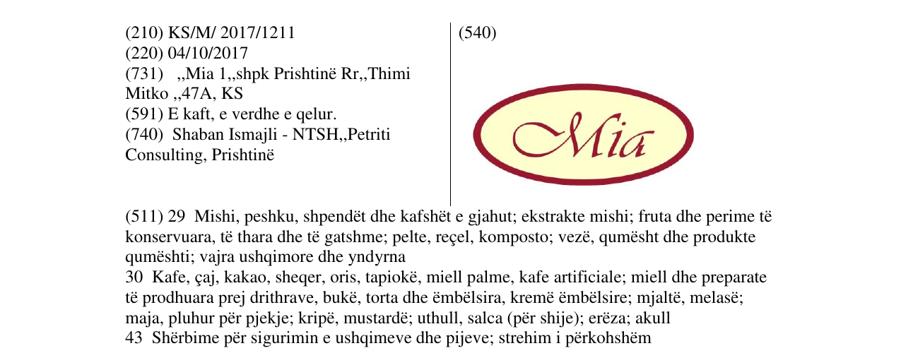 Zëri i markës Markë figurative në buletin