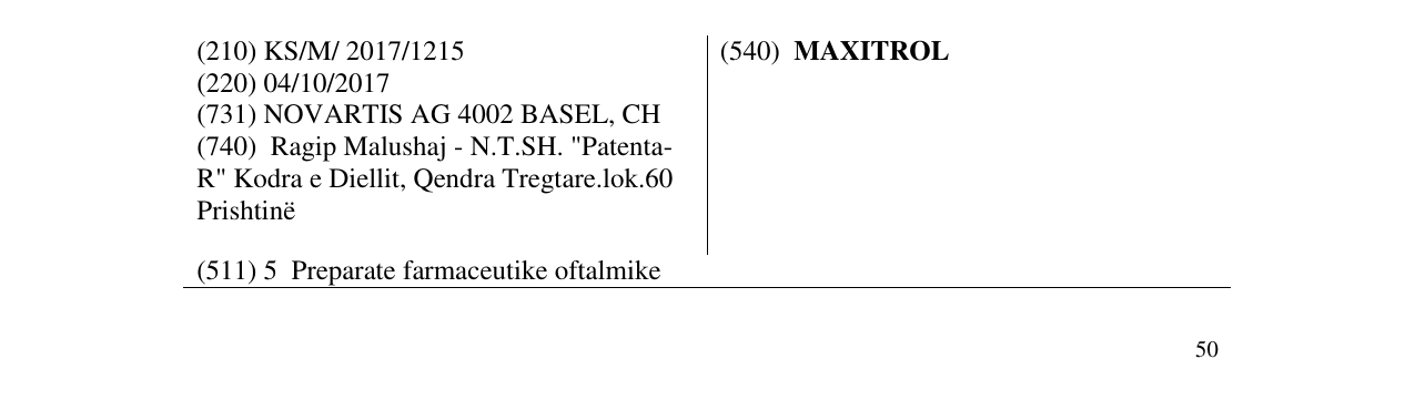 Zëri i markës MAXITROL në buletin