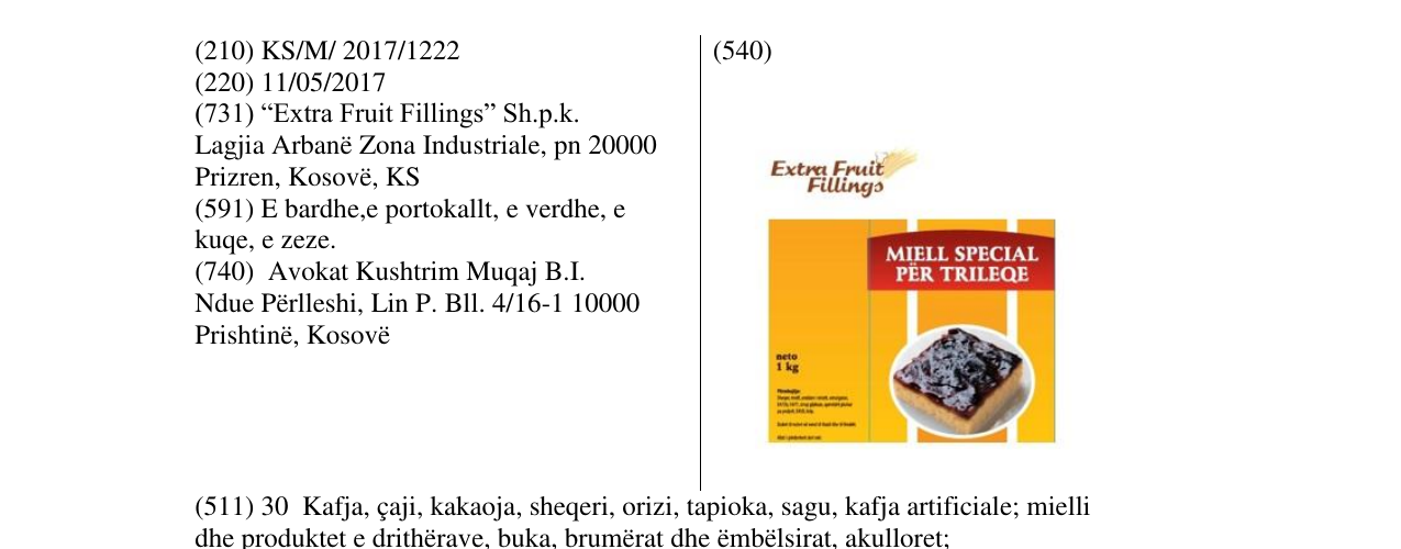Zëri i markës Markë figurative në buletin