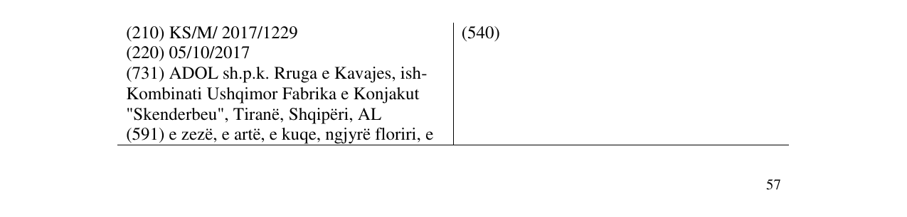 Zëri i markës Markë figurative në buletin