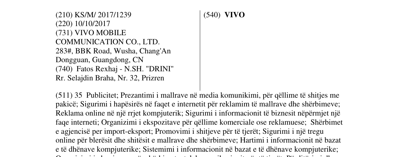 Zëri i markës VIVO në buletin