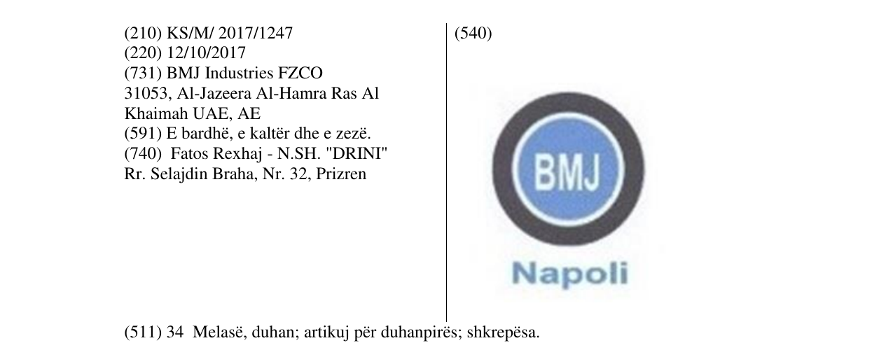 Zëri i markës Markë figurative në buletin