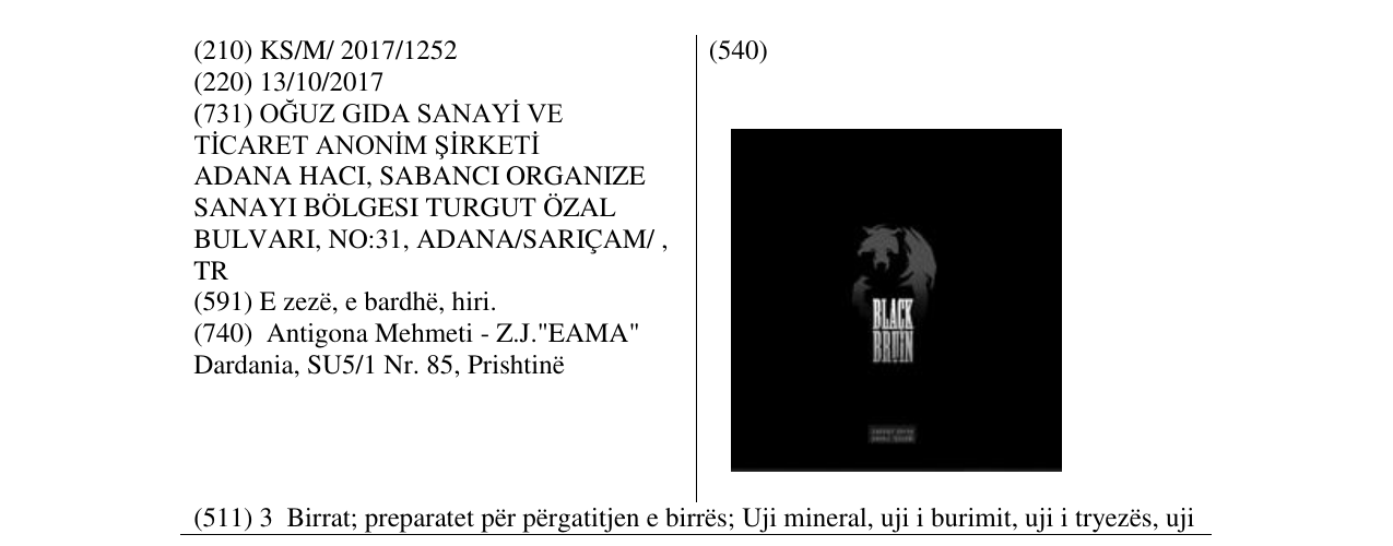 Zëri i markës Markë figurative në buletin