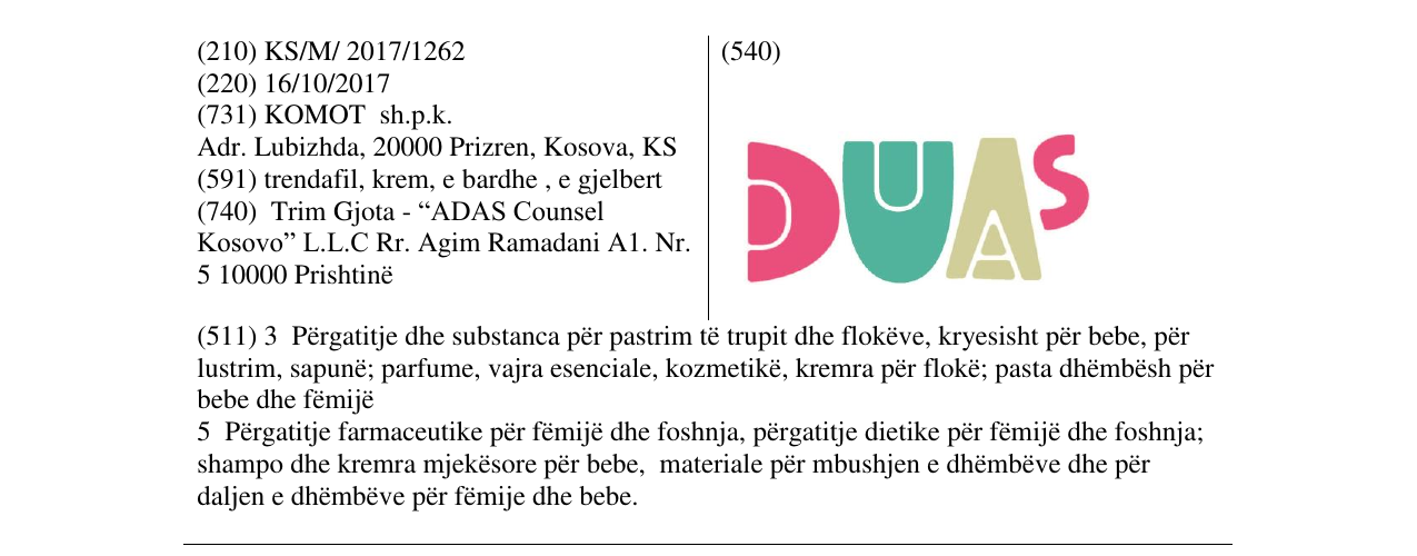 Zëri i markës Markë figurative në buletin