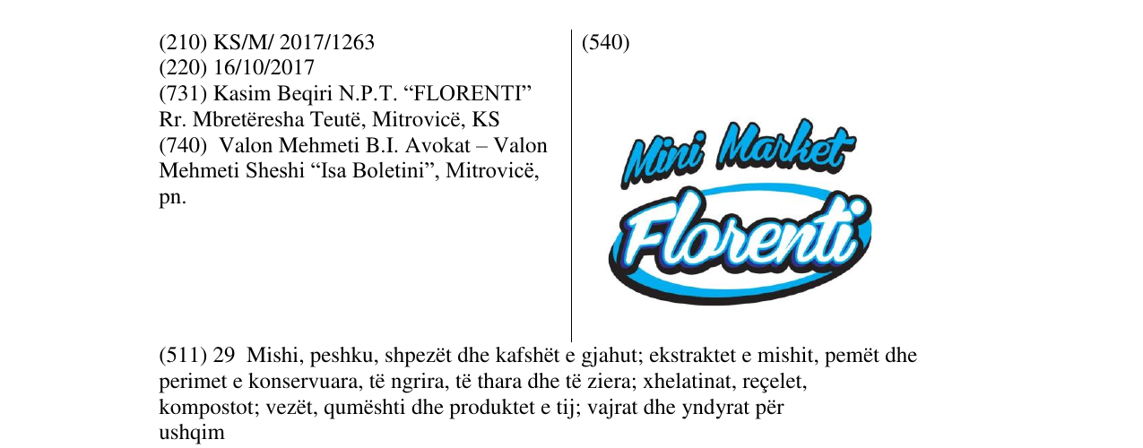 Zëri i markës Markë figurative në buletin