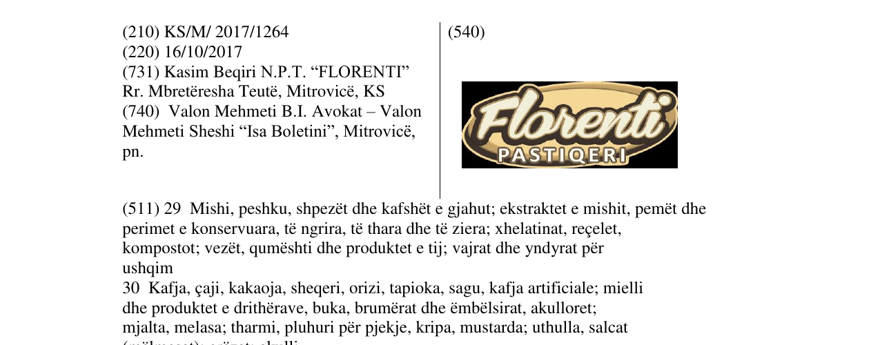 Zëri i markës Markë figurative në buletin