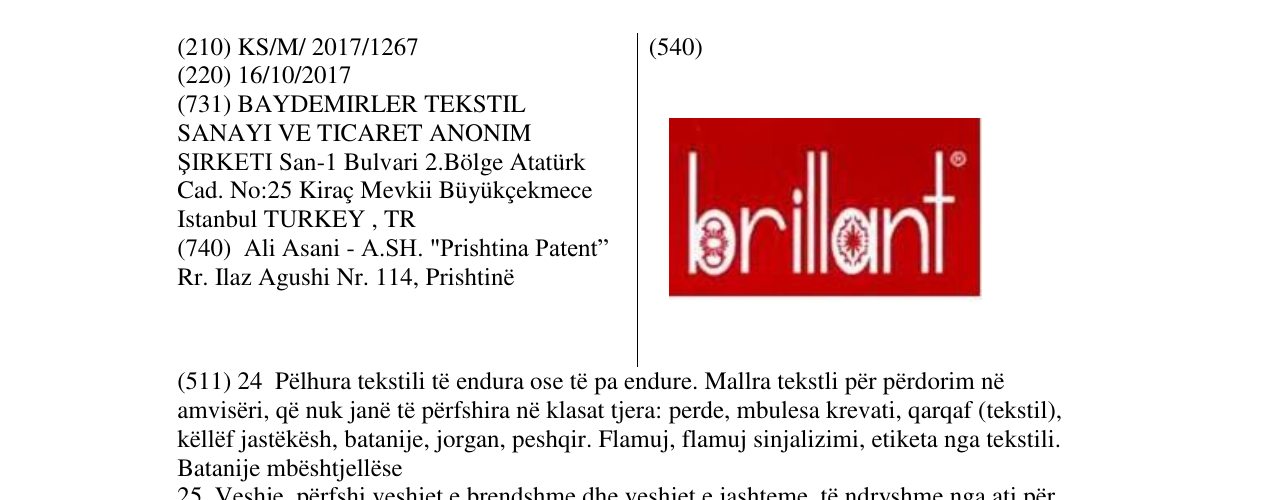 Zëri i markës brilant në buletin