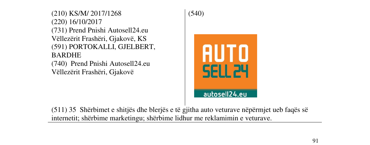 Zëri i markës Markë figurative në buletin