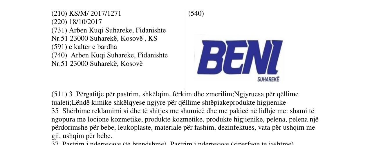 Zëri i markës Markë figurative në buletin