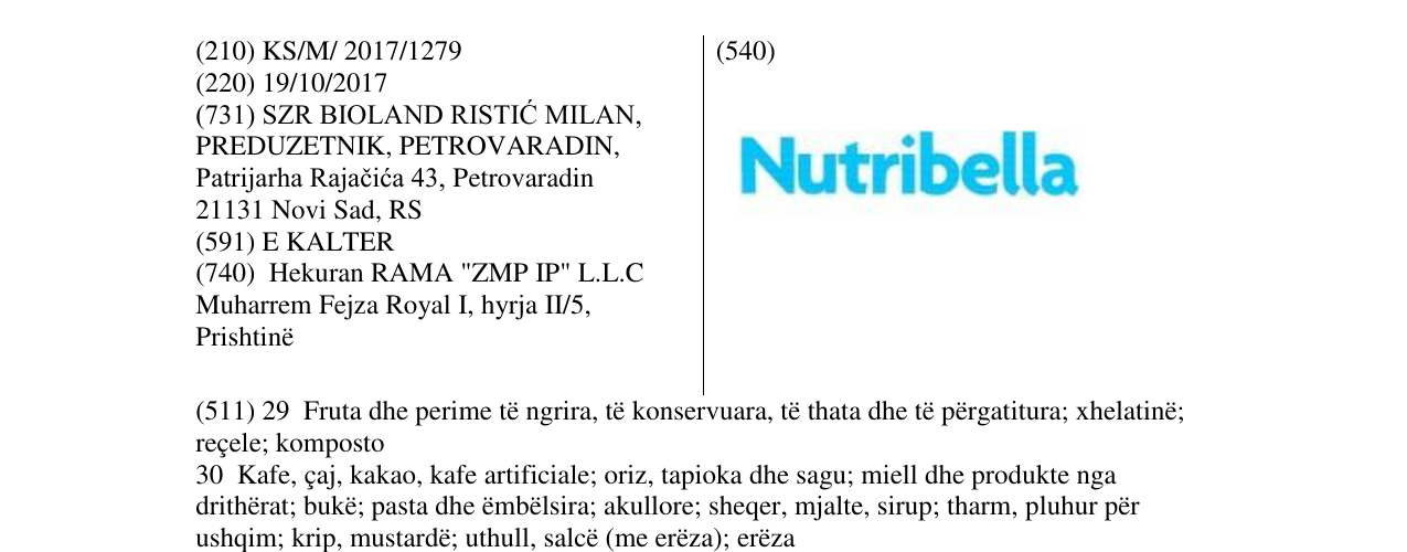 Zëri i markës Markë figurative në buletin
