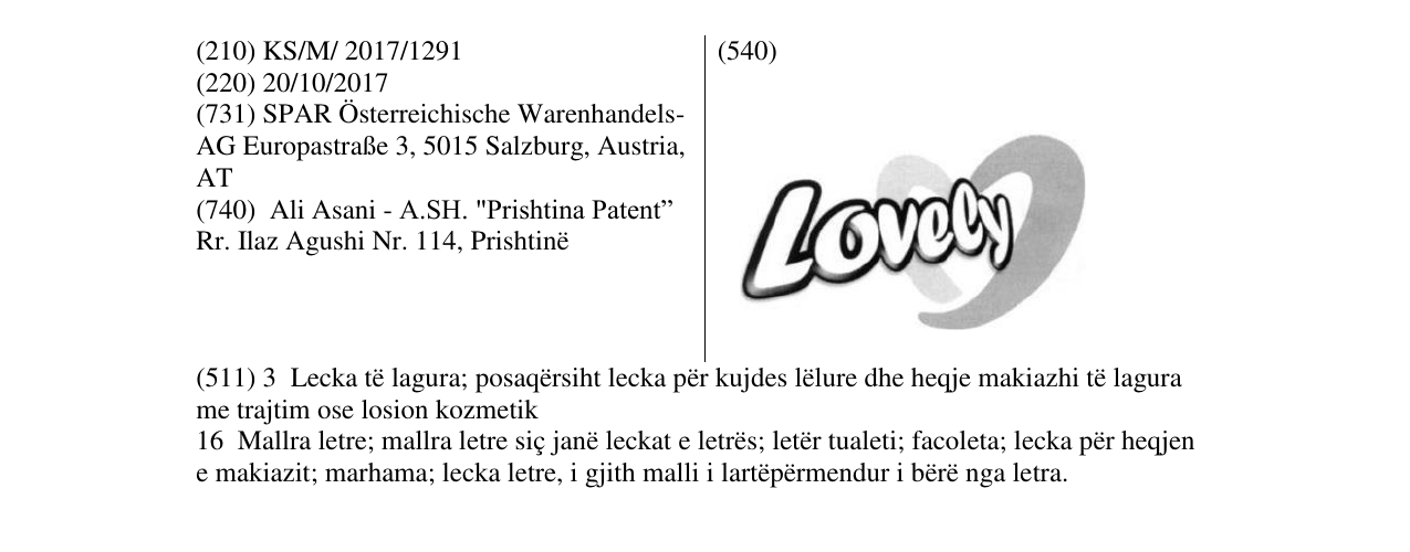 Zëri i markës Markë figurative në buletin