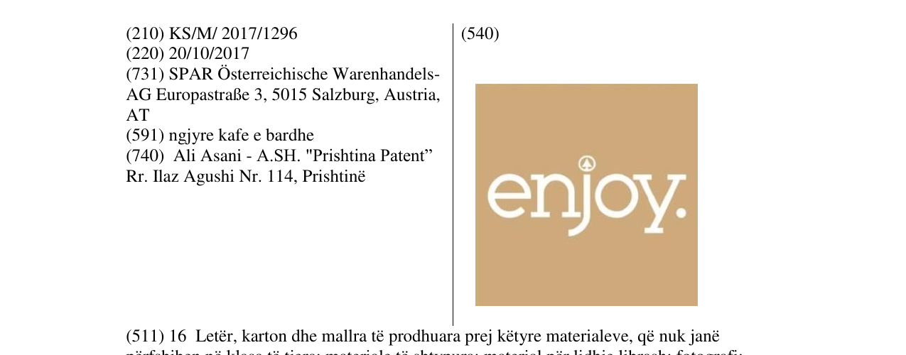 Zëri i markës Markë figurative në buletin