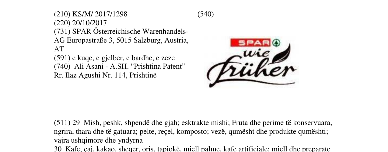 Zëri i markës Markë figurative në buletin