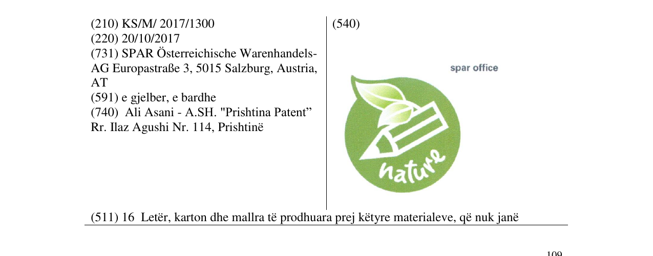 Zëri i markës Markë figurative në buletin