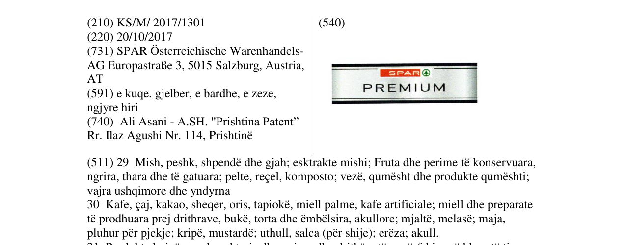 Zëri i markës Markë figurative në buletin