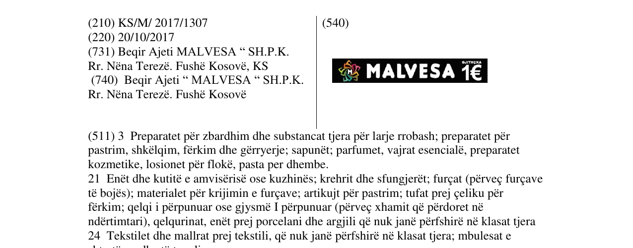 Zëri i markës Markë figurative në buletin