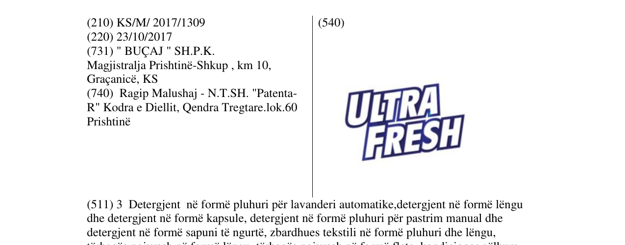 Zëri i markës Markë figurative në buletin
