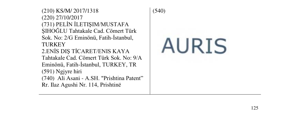 Zëri i markës Markë figurative në buletin