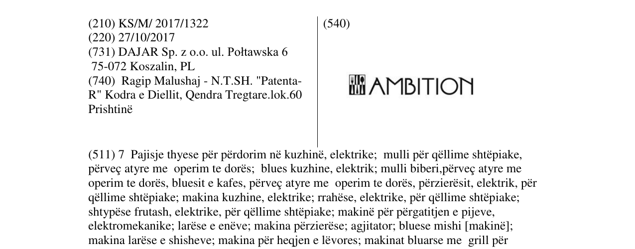 Zëri i markës Markë figurative në buletin
