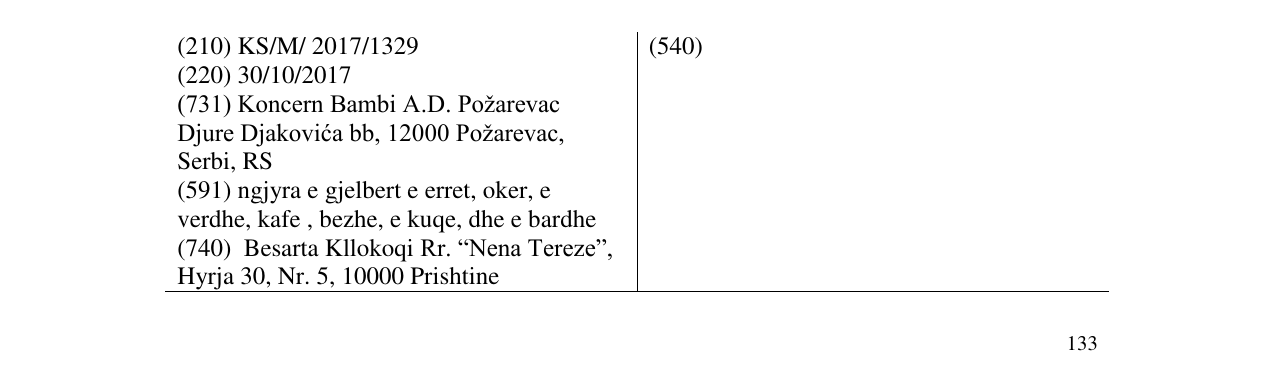Zëri i markës Markë figurative në buletin