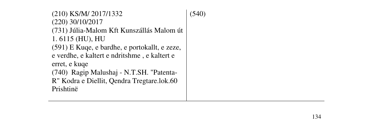 Zëri i markës Markë figurative në buletin