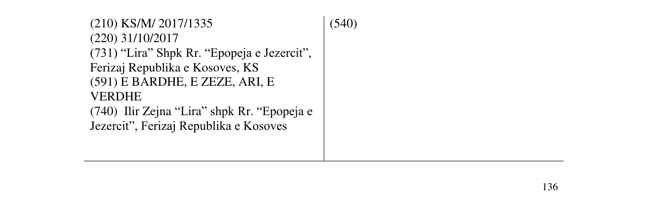 Zëri i markës Markë figurative në buletin