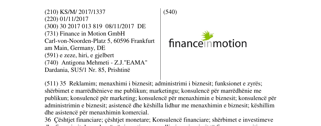 Zëri i markës Markë figurative në buletin
