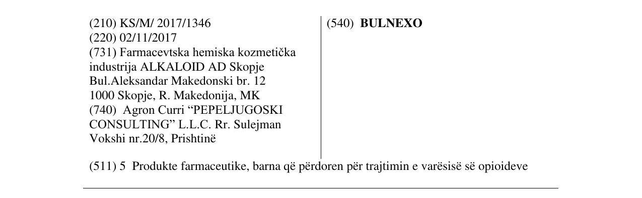 Zëri i markës BULNEXO në buletin