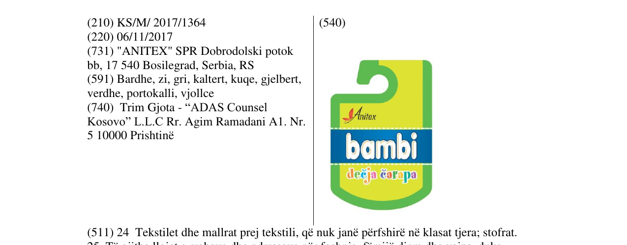 Zëri i markës Markë figurative në buletin