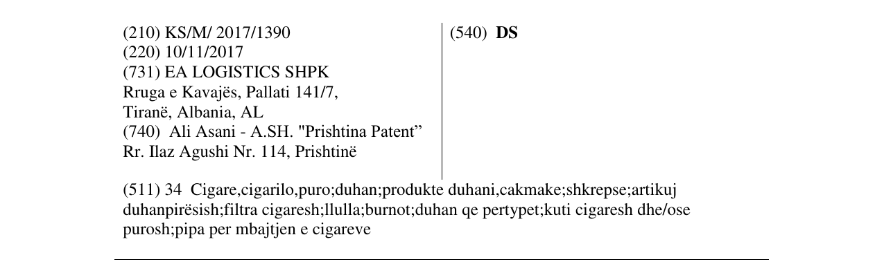 Zëri i markës DS në buletin