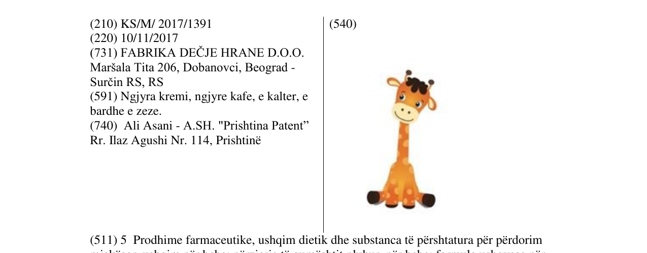 Zëri i markës Markë figurative në buletin