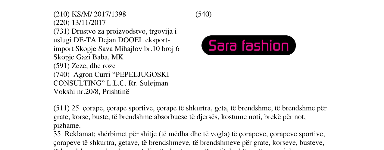 Zëri i markës Markë figurative në buletin