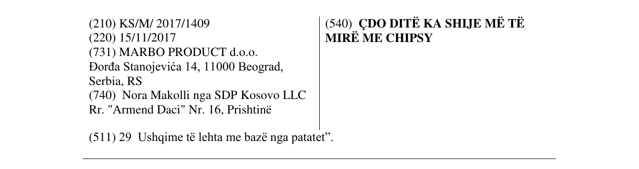 Zëri i markës ÇDO DITË KA SHIJE MË TË MIRË ME CHIPSY në buletin
