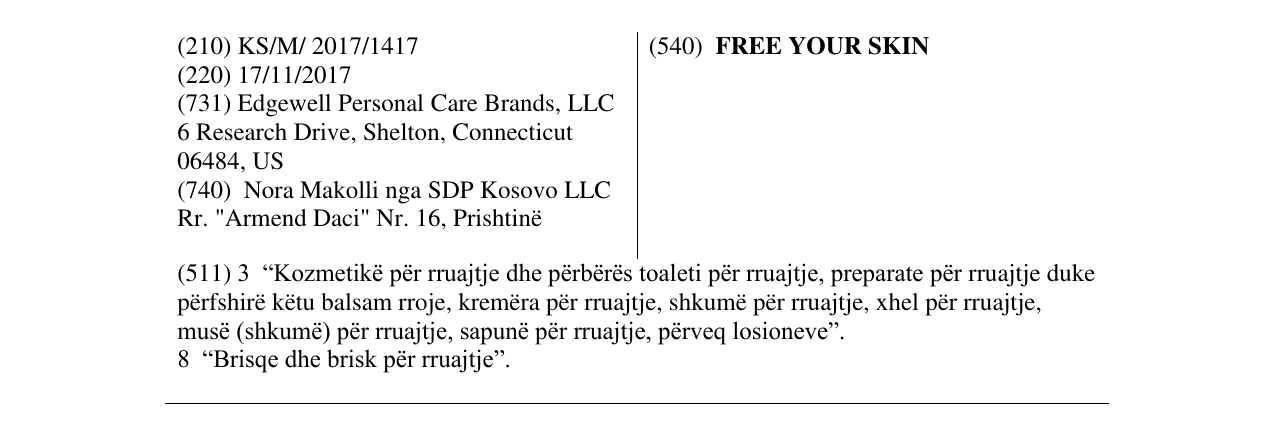 Zëri i markës FREE YOUR SKIN në buletin