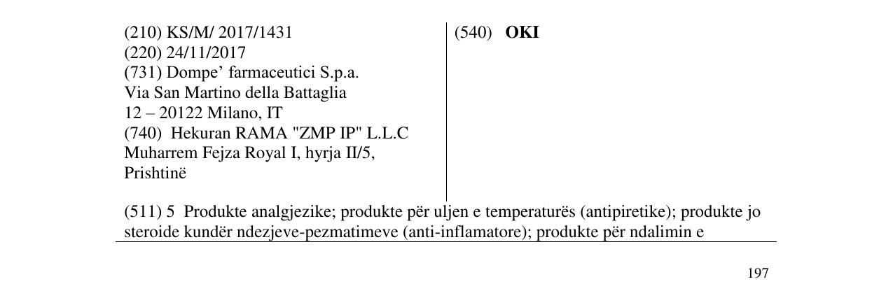 Zëri i markës OKI në buletin