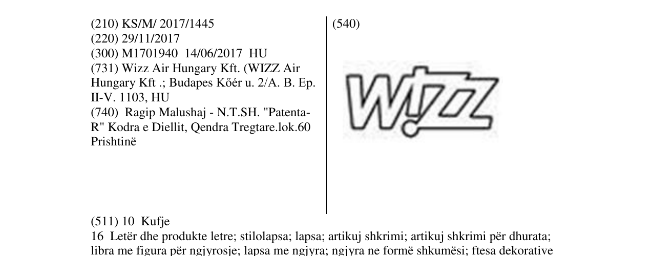 Zëri i markës Markë figurative në buletin