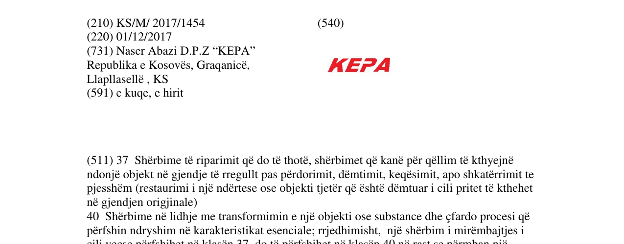 Zëri i markës Markë figurative në buletin